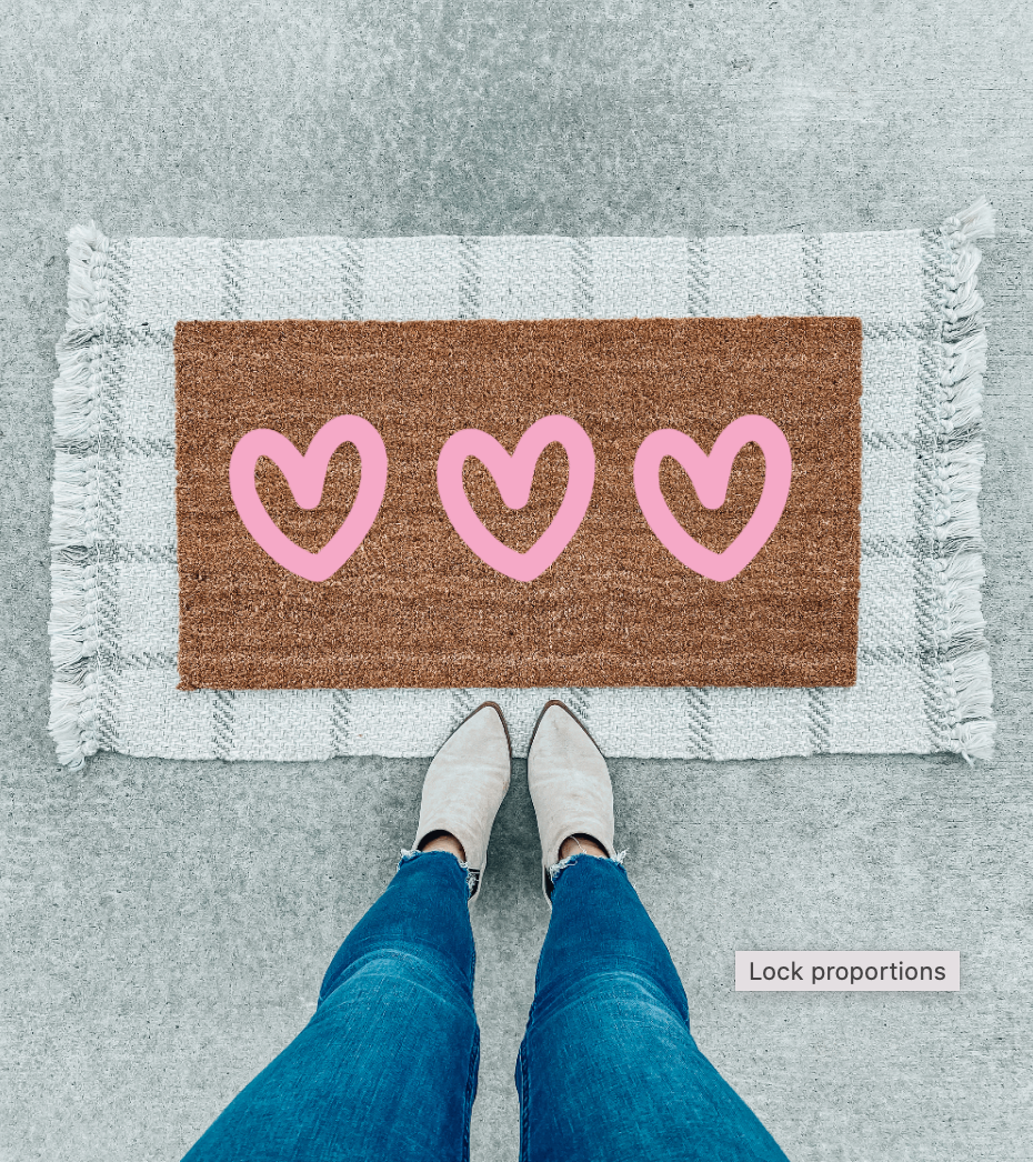 Valentines Hearts Doormat | Valentines Day Decor