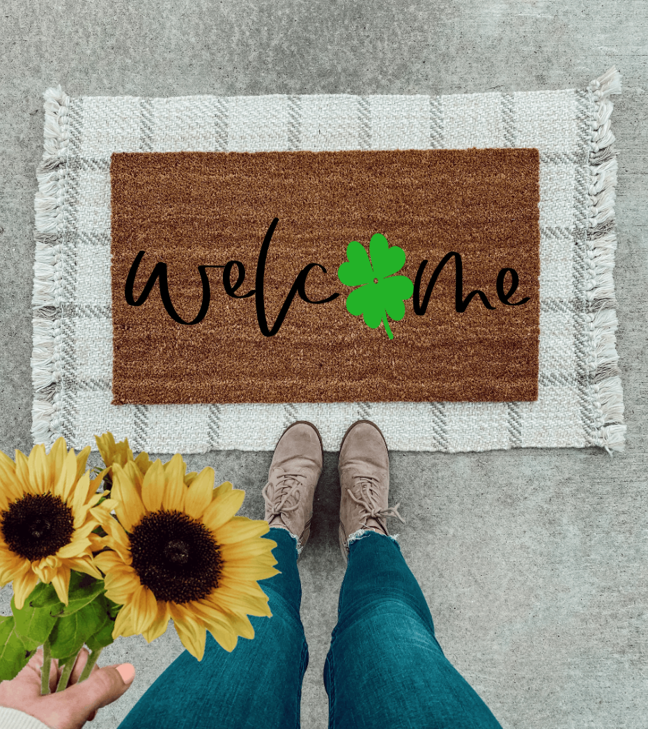 St. Patricks Day Welcome Doormat