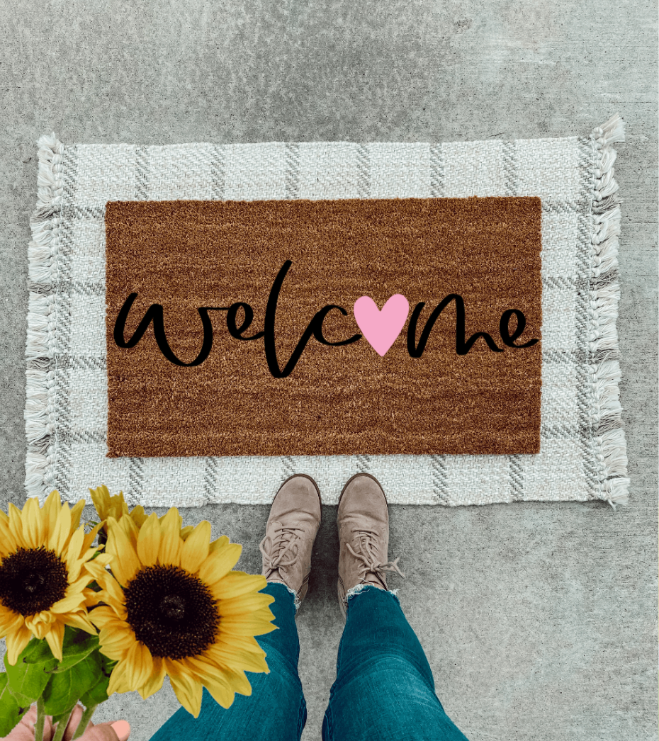 Welcome Heart Doormat | Valentine’s Decor