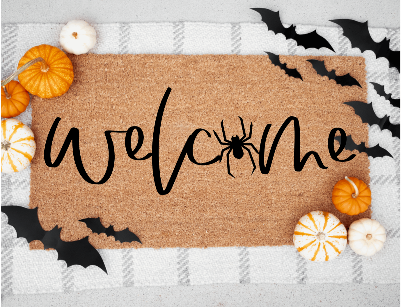 Welcome Spider Halloween Doormat