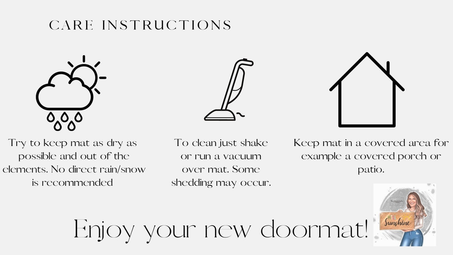 Welcome Snowflake Doormat | Snow Doormat | Winter Decor | Seasonal | Welcome Porch Decor | Christmas Decor