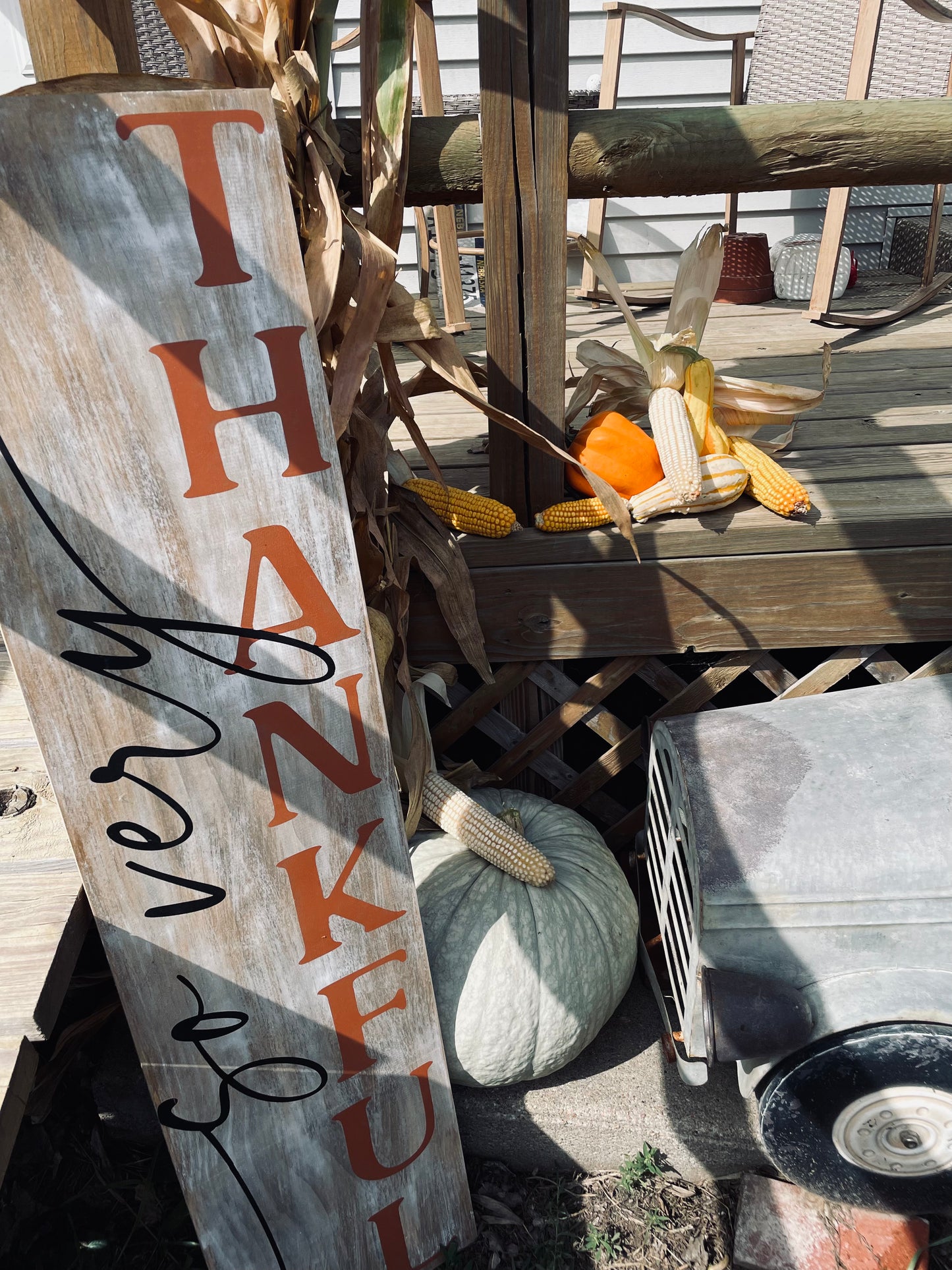 So Very Thankful Porch Leaner