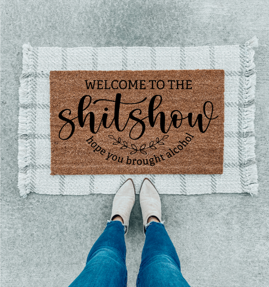 Welcome to the shit show doormat | funny doormat | welcome doormat | shit show doormat | gift doormat
