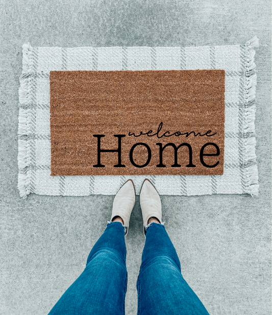 Welcome home doormat | welcome doormat | modern doormat | gift doormat | simple doormat |