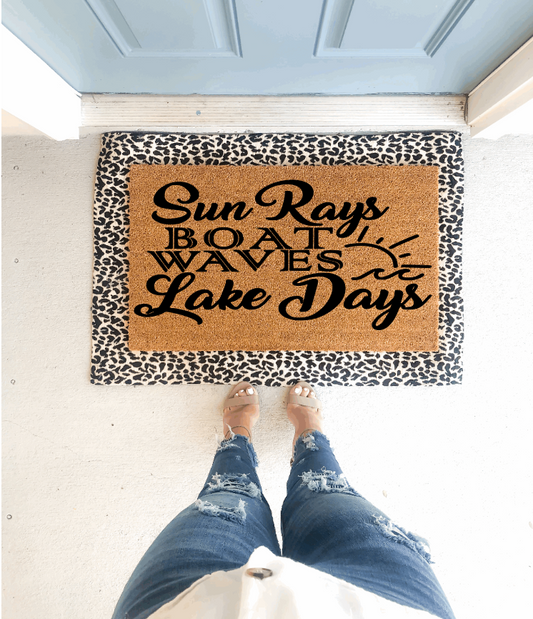 Sun rays lake days doormat | lake doormat | summer doormat | boat doormats | lake life