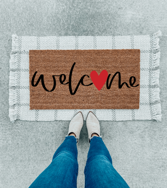 Welcome Heart Doormat | Valentine’s Decor