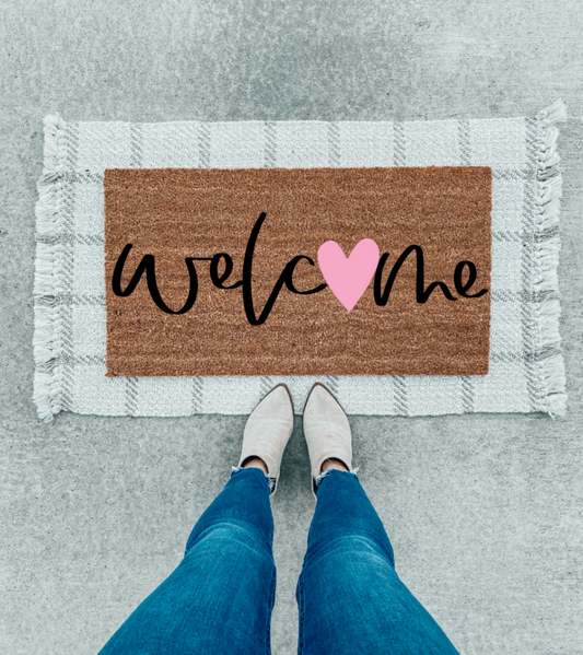Welcome Heart Doormat | Valentine’s Decor