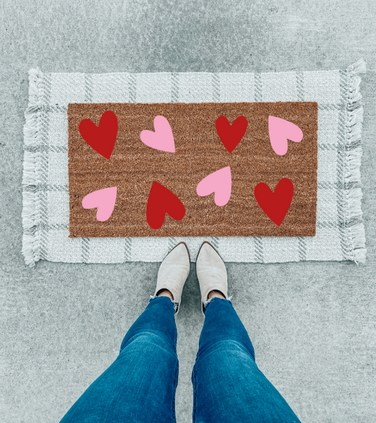 Valentines Day Doormat | Multi Hearts |