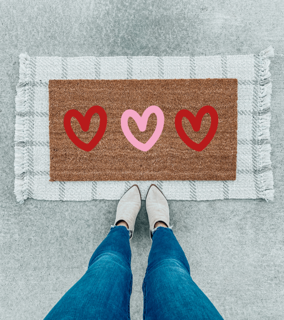 Valentines Hearts Doormat | Valentines Day Decor