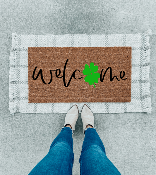 St. Patricks Day Welcome Doormat