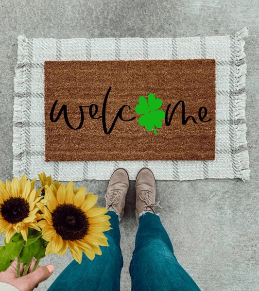 St. Patricks Day Welcome Doormat