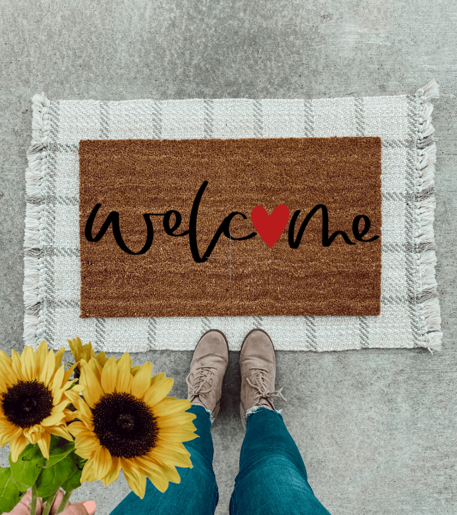 Welcome Heart Doormat | Valentine’s Decor