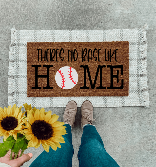 There's no Base like home | Baseball Doormat |