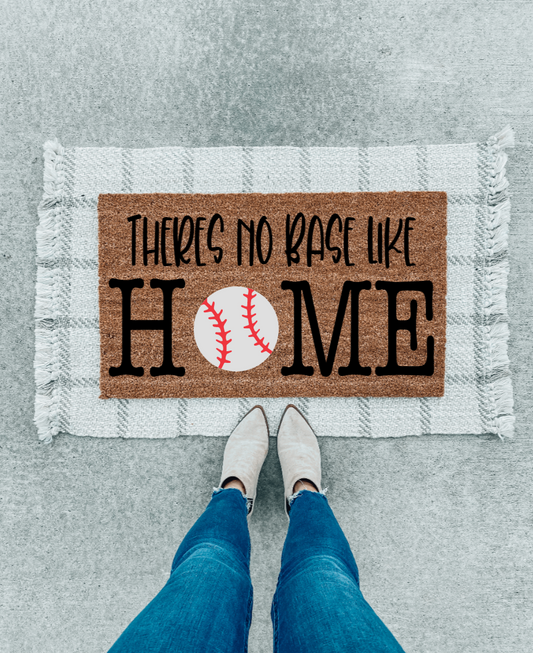 There's no Base like home | Baseball Doormat |