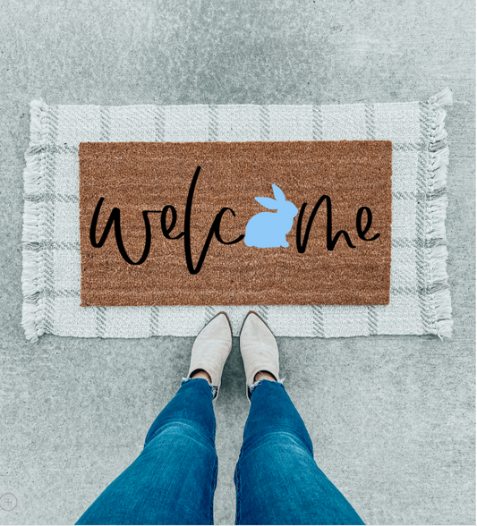 Welcome Easter Bunny Doormat | Welcome Home
