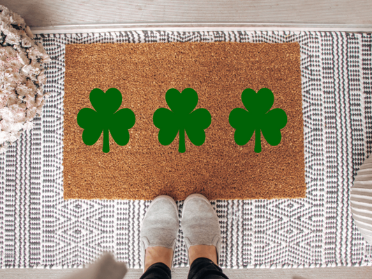 St Patricks Day Shamrock Doormat