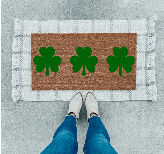 St Patricks Day Shamrock Doormat