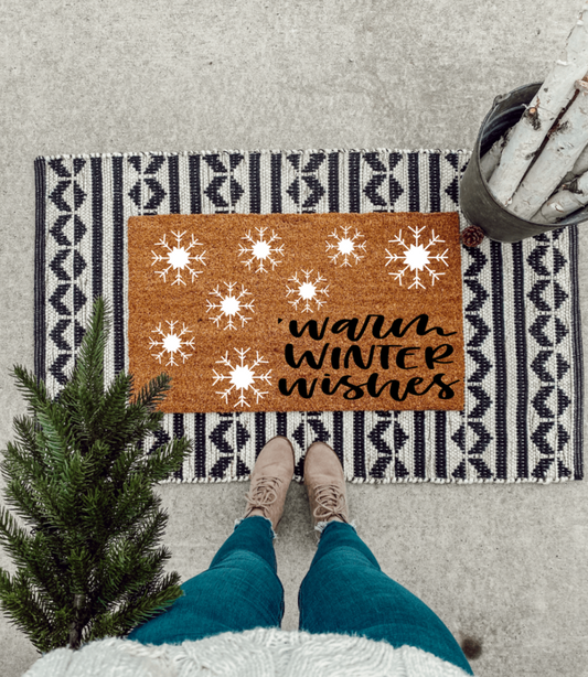 Warm Winter Wishes Doormat