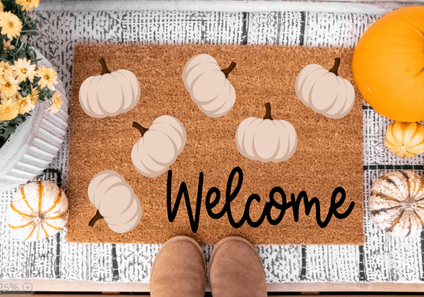 Welcome Pumpkin Doormat