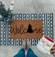 Welcome Christmas Tree Doormat