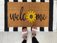 Welcome sunflower doormat | summer doormat | welcome home doormat | spring doormat | gift doormat