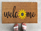 Welcome sunflower doormat | summer doormat | welcome home doormat | spring doormat | gift doormat