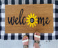 Welcome sunflower doormat | summer doormat | welcome home doormat | spring doormat | gift doormat