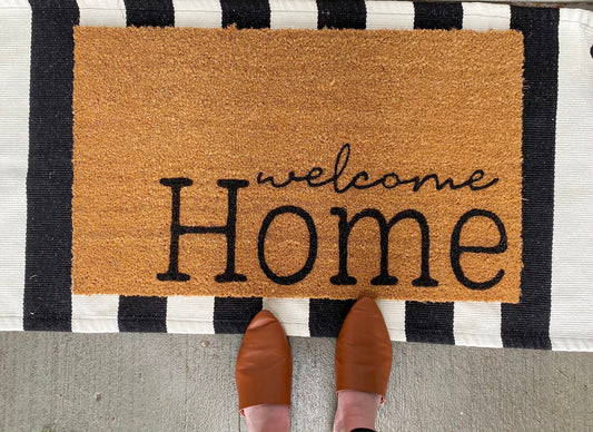 Welcome home doormat | welcome doormat | modern doormat | gift doormat | simple doormat |