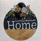 Welcome home door hanger | leopard door hanger | porch decor | home decor | leopard print