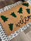 Welcome Christmas tree Doormat