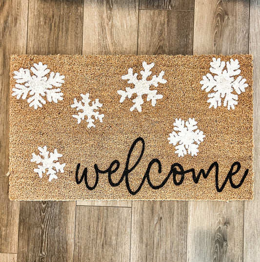 Welcome Snowflake Doormat